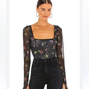 AFRM Kona Long Sleeve Corset Top